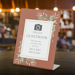 Foto Gästebuch Watercolor Grüne Weinroute Mendrisi Sockelschild