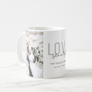 Foto-Gastgeschenk Hochzeit für Minimalistische Lie Kaffeetasse
