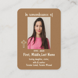 Foto Gebet Einfaches Christliches Kreuz Visitenkarte