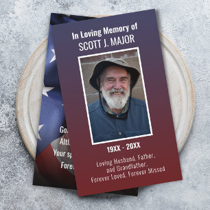 Foto-Gebetskarte Ombre Blau Rot Karte