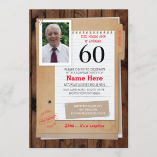 Foto Geburtstag Detective Top Secret jedes Alter E Einladung