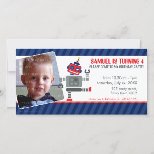 FOTO-GEBURTSTAGS-PARTY LADEN: EIN: Roboter, der 3L