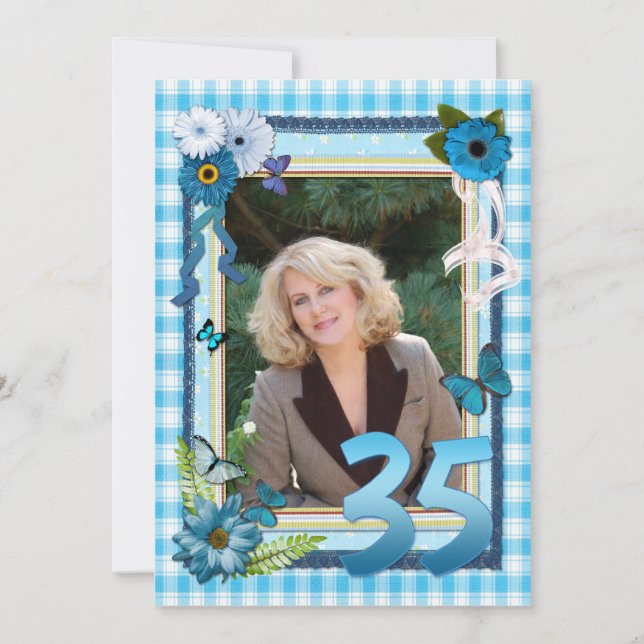 Foto-Geburtstagsfeier Einladung (Vorderseite)