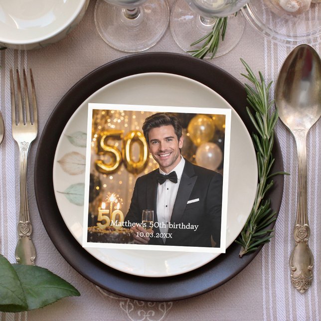 Foto-Geburtstagsfeier Mittagessen Serviette (Von Creator hochgeladen)