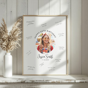 Foto Geburtstagsgast Unterschrift Poster