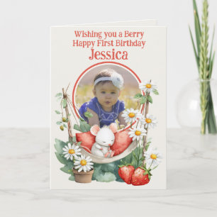 Foto-Geburtstagskarte zum 1. Geburtstag zum Aufkla Karte