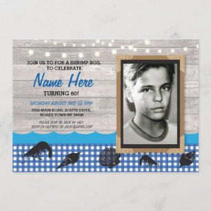 Foto Geburtstagsparty Shrimp Fisch und Meeresfrüch Einladung