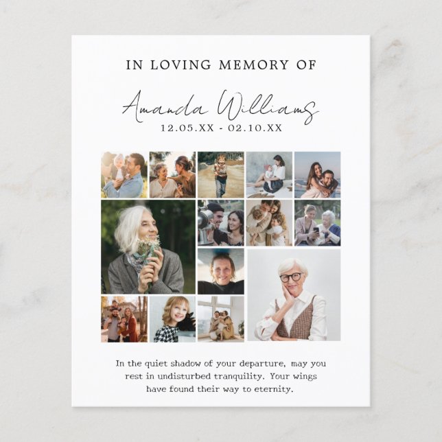 Foto Gedenkfeier - 15 Collage Gebet Flyer (Vorne)