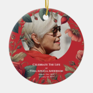 Foto-Gedenkfeier-Feier-des-Lebens-Trauer-Geschenke Keramik Ornament