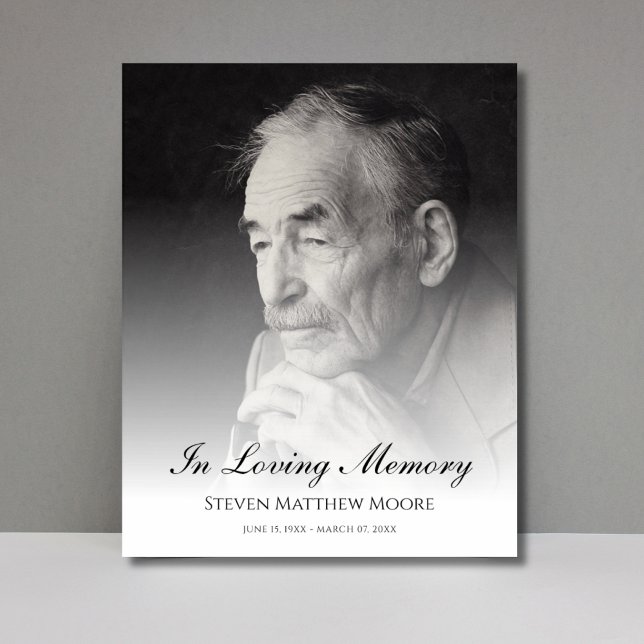 Foto Gedenkfeier Totenbeerdigung Poster ("In Loving Memory" Photo Memorial)