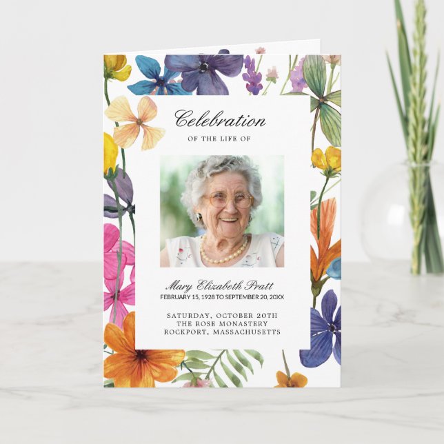 Foto-Gedenkfeier zur Beerdigung des Lebensprogramm Programm (Vorderseite)