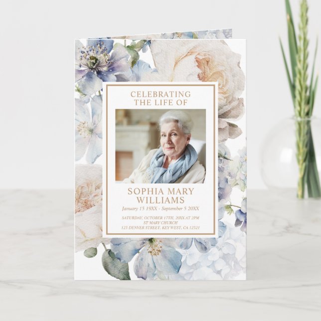 Foto-Gedenkfeier zur Beerdigung des Lebensprogramm Programm (Vorderseite)