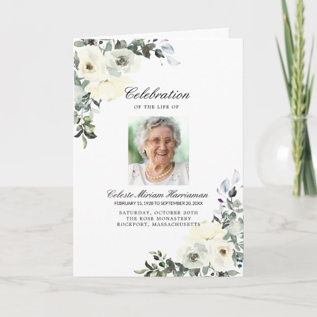 Foto-Gedenkfeier zur Beerdigung des Lebensprogramm Programm (Vorderseite)