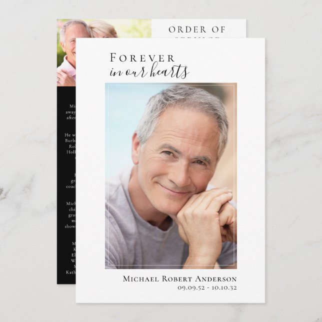 Foto-Gedenkfeier zur Beerdigung des Lebensprogramm Programm (Vorne/Hinten)