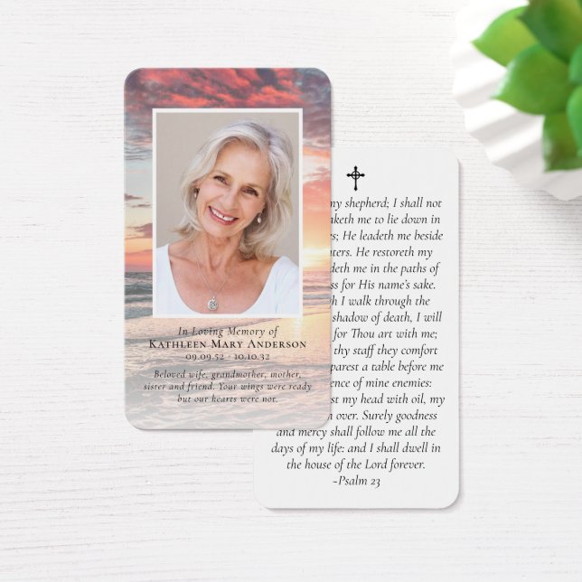 Foto-Gedenkkarte für Sunset (Schreibtisch)