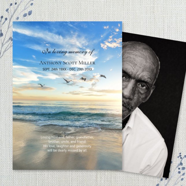 Foto-Gedenkkarte zum Thema Strand Visitenkarte (Von Creator hochgeladen)