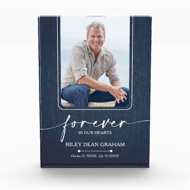 Foto-Gedenkstätte 'Für immer in unseren Herzen' Fotoblock (Vorderseite)