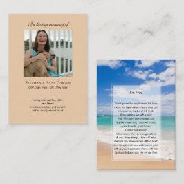 Foto Gedenkstätte Ich bin Gratis Gebetskarte 2 Visitenkarte