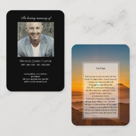 Foto Gedenkstätte Ich bin Gratis Gebetskarte Visitenkarte