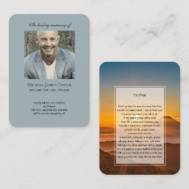 Foto Gedenkstätte Ich bin Gratis Gebetskarte Visitenkarte