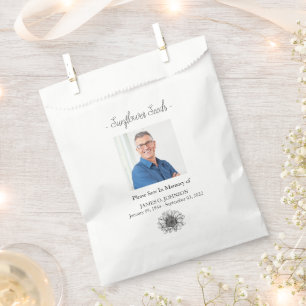 Foto Gedenkstätte Sonnenblumen Samen Beerdigung Ta Geschenktütchen