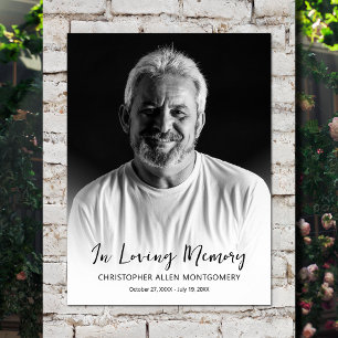 Foto-Gedenktafel für Beerdigungen In Loving Memory Poster