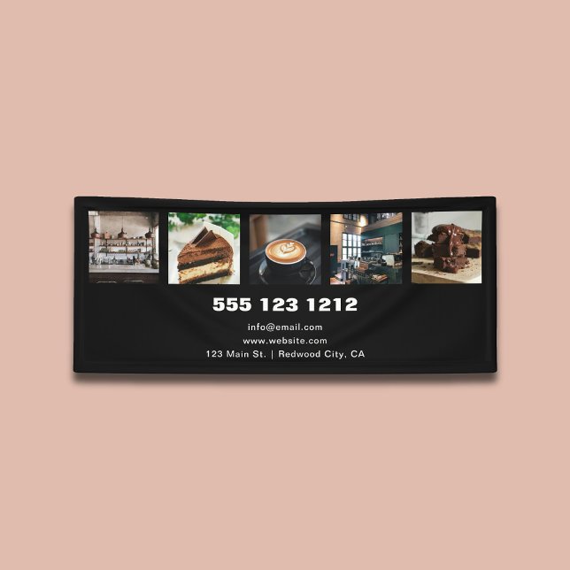 Foto Geschäft Logo Minimalistisch Schwarz  Banner (Von Creator hochgeladen)