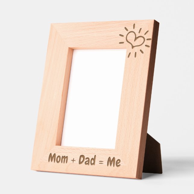 Foto Geschenk für Baby, Mama + Vater = Me 12x18" Geätzte Rahmen (Links)