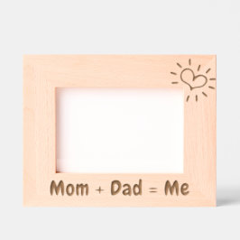 Foto Geschenk für Baby, Mama + Vater = Me 12x18" Geätzte Rahmen