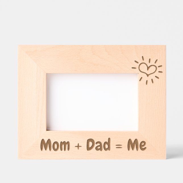 Foto Geschenk für Baby, Mama + Vater = Me Picture  Geätzte Rahmen (Vorderseite)