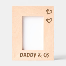 Foto Geschenk für den Vater von Zwillingen, Daddy  Geätzte Rahmen