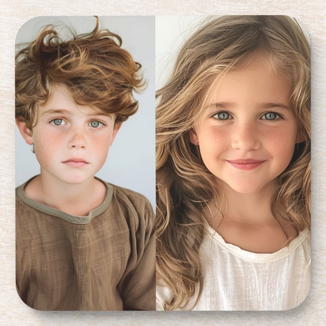 Foto-Geschenk für Enkel oder Kinder Getränkeuntersetzer (Vorderseite)