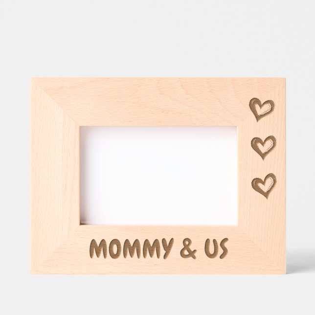 Foto-Geschenk für Mama, Mami und US-Bildrahmen, Geätzte Rahmen (Vorderseite)
