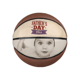 Foto-Geschenk für personalisierte Väter Mini Basketball