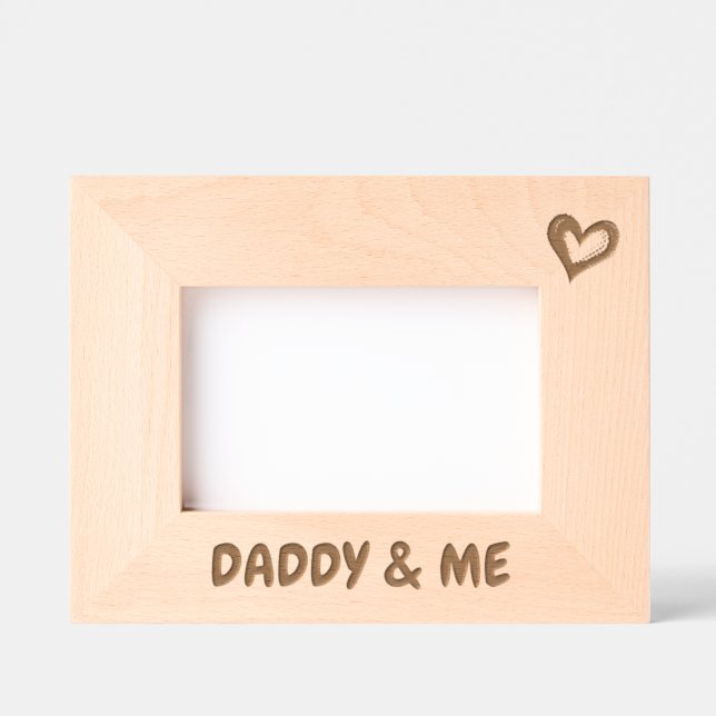 Foto-Geschenk für Vater, Daddy & Me Bilderrahmen, Geätzte Rahmen (Vorderseite)