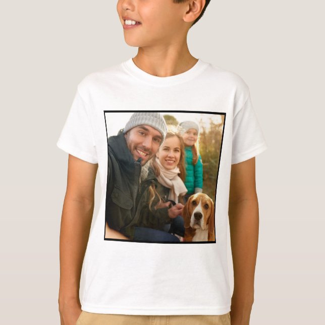 Foto Geschenk | Modernes Personalisiertes Foto T-Shirt (Vorderseite)