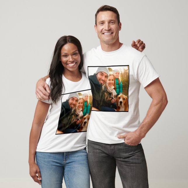 Foto Geschenk | Modernes Personalisiertes Foto T-Shirt (Unisex)