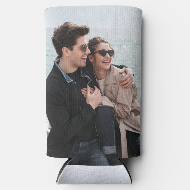 Foto Geschenk schlank lustige Foto Geschenke Bierh Selters Dosenkühler (Vorderseite)