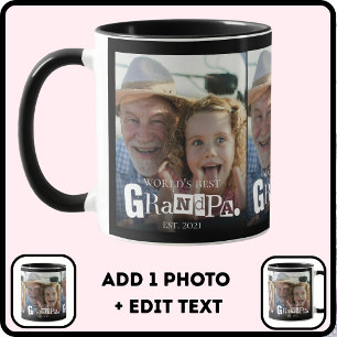 Foto-Geschenk Weltbester Opa Gegründetes Jahr Tasse