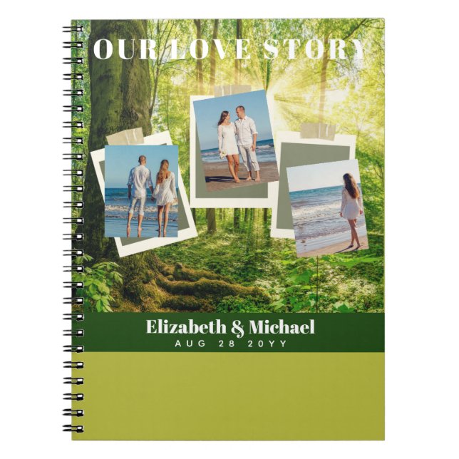 FOTO Geschenke für Neukunden UNSERE LIEBE GESCHICH Notizblock (Vorderseite)