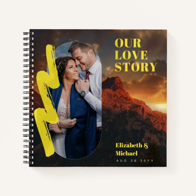 FOTO Geschenke für Neukunden UNSERE LIEBE GESCHICH Notizbuch (Vorderseite)