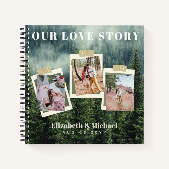 FOTO Geschenke für Neukunden UNSERE LIEBE GESCHICH Notizbuch (Vorderseite)