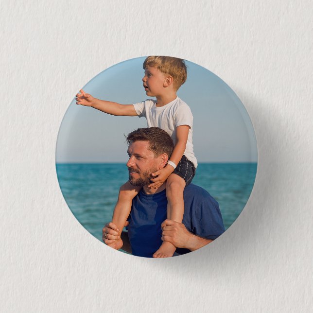 Foto-Geschenke für Papa Aufkleber Button (Vorderseite)