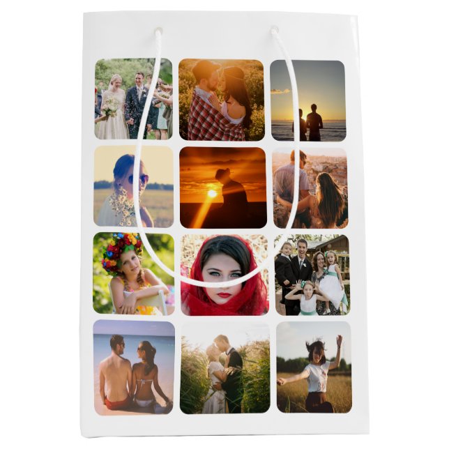 Foto-Geschenktasche hochladen Mittlere Geschenktüte (Vorderseite)