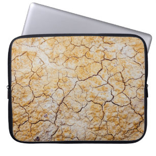 Foto getrockneter brauner Erde Laptopschutzhülle