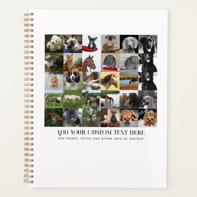 FOTO GIFTS VORLAGEN FAMILIENFREUNDE PETS CUSTOM PLANER (Vorderseite)