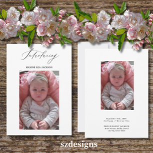 Foto Girl Birth Announcement Card Einladung