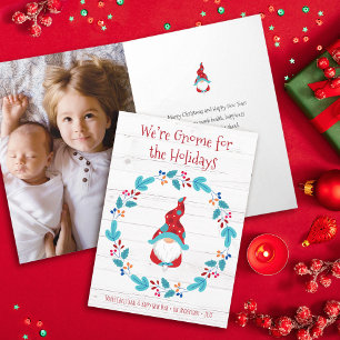 Foto Gnome für Ferien Niedlicher Spaß Rustikaler K Karte