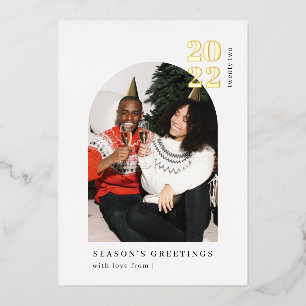 Foto Gold Arch Couple Party Folieneinladung