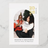 Foto Gold Bogen Paar Weihnachtsfeier